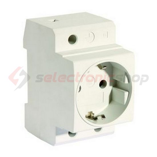 Dugaszolóaljzat 2P+F sínre sorolható 16A 230V AC Verteiler-Einbausteckdose,  grau Pollmann - 6334787