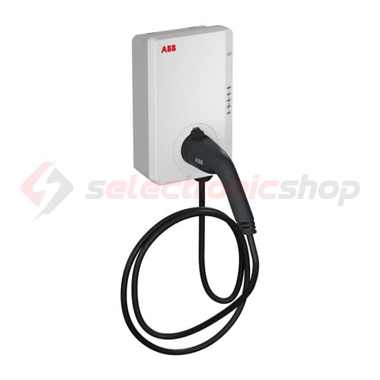 E-autó töltő RFID WiFi Bluetooth 5m-kábel 1-fázis 1x 7.4kW fali 1xT2 IP54 Terra AC-W7-G5-R-0 ABB - 6AGC082155