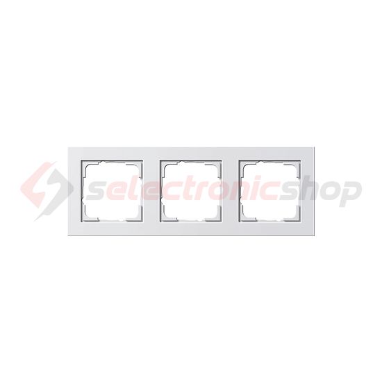 E2 keret 3-es vízszintes és függőleges műanyag fehér fényes GIRA - 021329