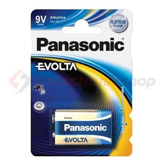 Elem 9V 9V alkáli-mangán 6 LR 61 blokk Evolta Panasonic - 6LR61EGE/1BP