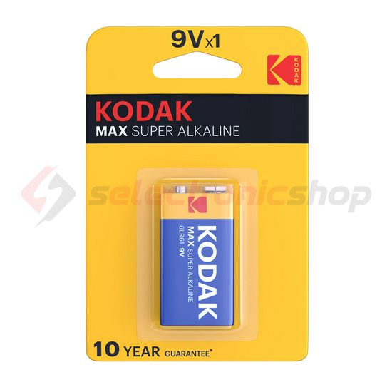 Elem 9V 9V alkáli-mangán 6 LR 61 blokk Max KODAK - 9VMAXB1