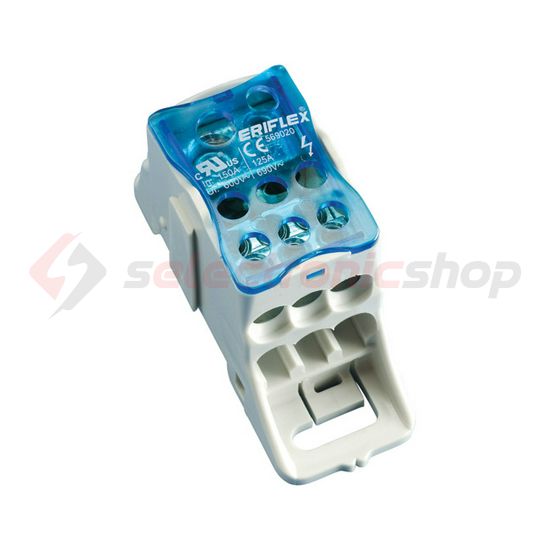 Elosztókapocs 10-35mm2/betáp 1P csavaros 7csatl./16mm2 kalapsínre nVent ERIFLEX UDJ-125A ERICO - 569020