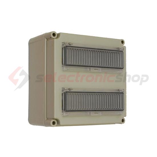 Elosztószekrény 2x12modul kalapsínnel műanyag 300mmx 300mmx 170mm PVT 3030 ÁK 2x12 Csatári Plast - CSP33106000