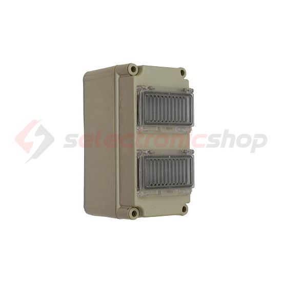 Elosztószekrény 2x6modul kalapsínnel műanyag 300mmx 150mmx PVT 1530 ÁK 2x6 - NÁF Csatári Plast - CSP31104000