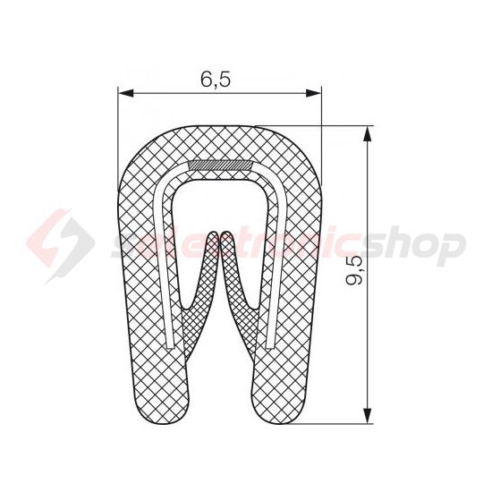 Élvédő szalag 1-2mm lemezhez 10m univerzális-hoz 9.5mm x 6.5mm x 10000mm Habermann - 131098