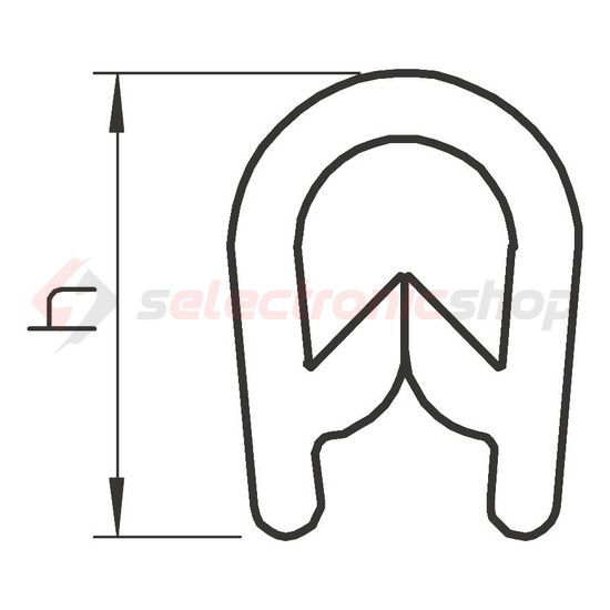 Élvédő szalag 1-4mm lemezhez 10m  KSB 4 PVC OBO-BETTERMANN - 6072895