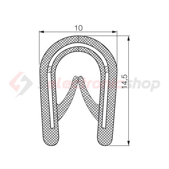 Élvédő szalag 1-4mm lemezhez 10m univerzális-hoz 14.5mm x 10mm x 10000mm Habermann - 145078