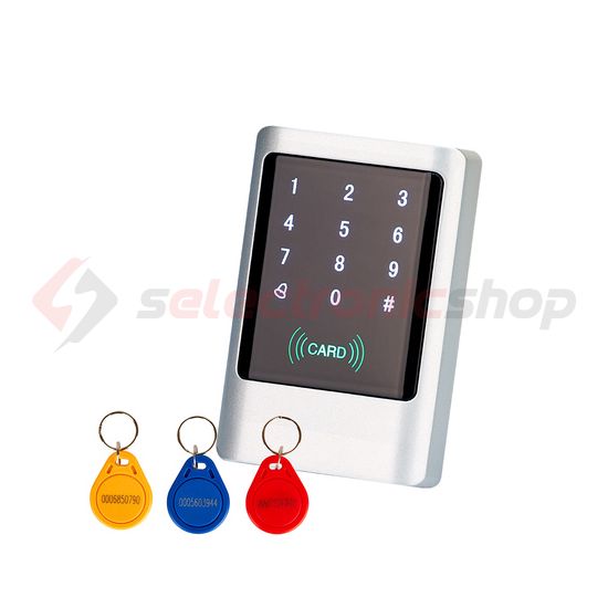 Érintőgombos kódzár +RFID kártyaolvasó NO/NC-relé 4000-felhaszn 12VDC  CON-M1 KIT OVERGATE
