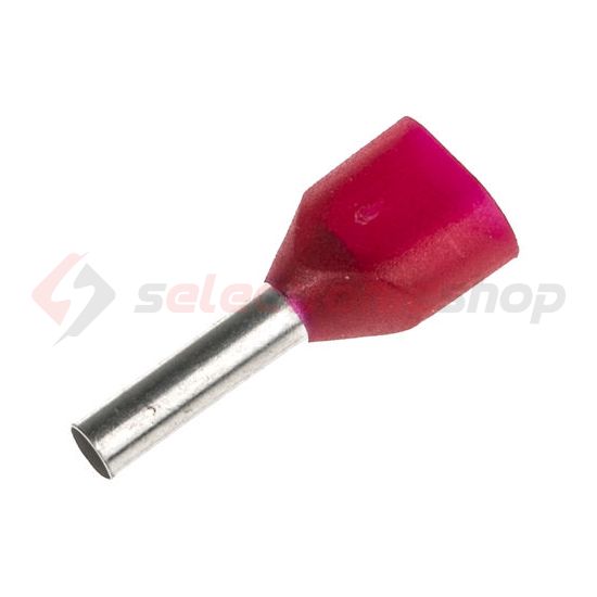 Érvéghüvely szigetelt iker 2x 1.5mm2 16mm piros H1,5/16 ZH R SV Weidmüller - 9004410000