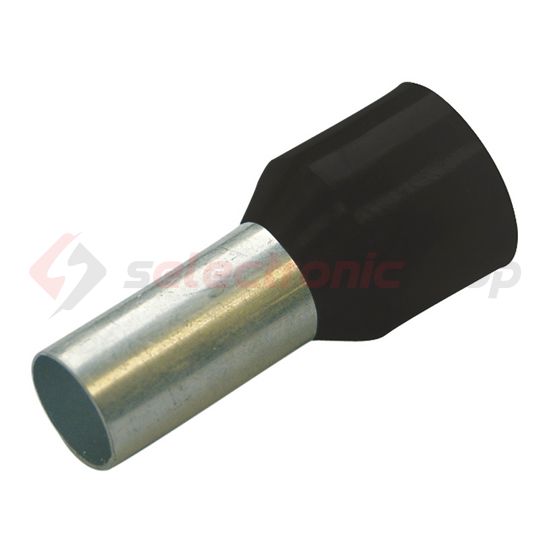 Érvéghüvely szigetelt normál 1.5mm2 8mm fekete Haupa - 270808
