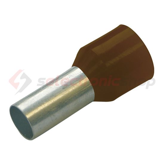 Érvéghüvely szigetelt normál 25mm2 16mm barna Haupa - 270750