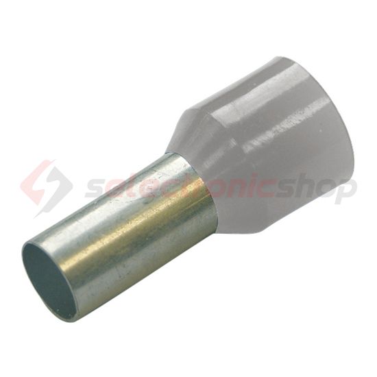 Érvéghüvely szigetelt normál 4mm2 10mm szürke Haupa - 270814