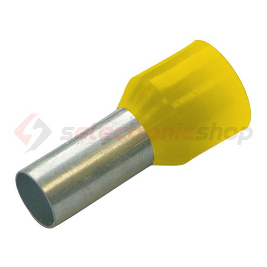 Érvéghüvely szigetelt normál 6mm2 12mm sárga Haupa - 270818
