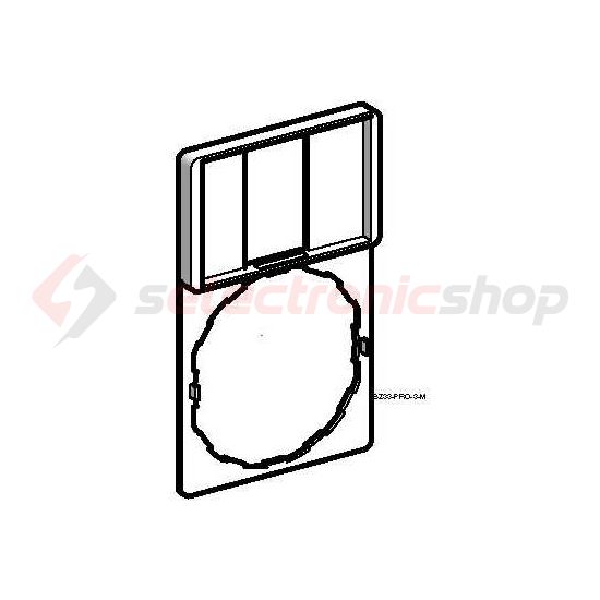 Felirati tábla tartó vezérlőkészülélkhez négyszögletes-forma 30mm-sz 50mm-ma fekete ZBZ Schneider - ZBZ33