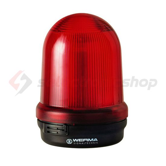 Fényjelző folyamatos 137mm 230V AC/DC BA15d piros IP65 falonkívüli BM WERMA - 82610000