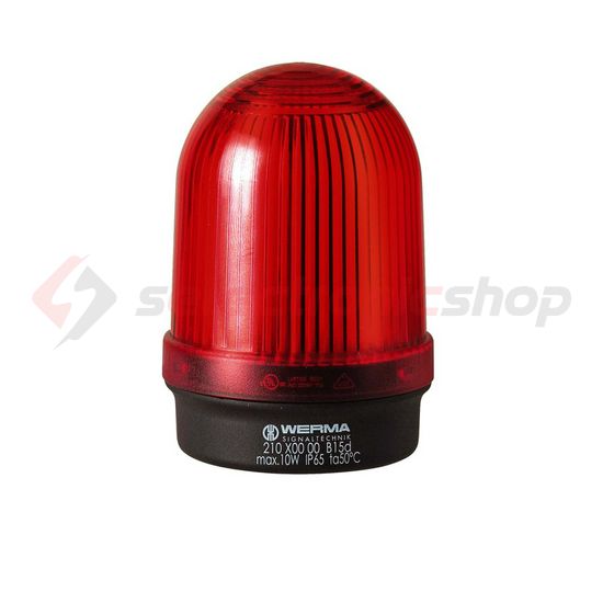 Fényjelző folyamatos lámpa nélkül 81mm 230V AC/DC BA15d piros IP65 falonkívüli BM WERMA - 21010000