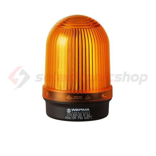 Fényjelző folyamatos lámpa nélkül 81mm 230V AC/DC BA15d sárga IP65 falonkívüli BM WERMA - 21030000