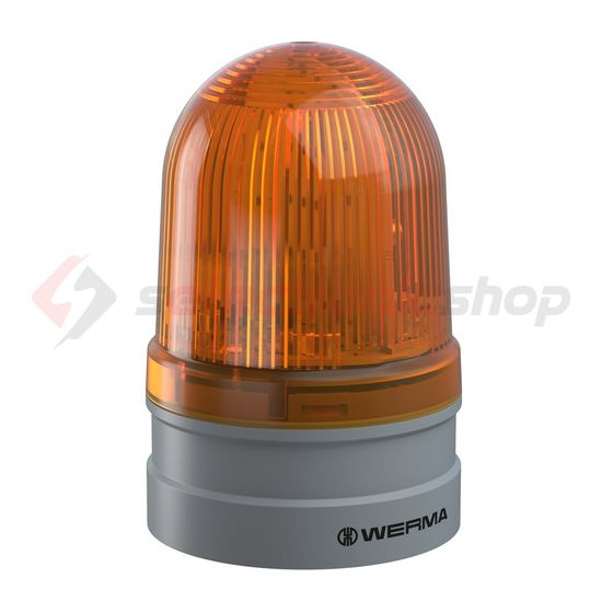 Fényjelző folyt/villogó d85x130mm 230V AC falonkívüli beépített LED villogó Midi TwinLIGHT WERMA - 26131060