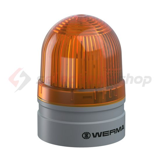 Fényjelző villanó EVS d62x85mm LED 24V AC/DC falonkívüli sárga műanyag IP66 Mini TwinFLASH WERMA - 26032075