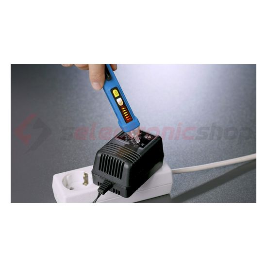 Feszültség teszter érintésmentes 12-1000VAC elemes fény+hangjelzés Pancontrol - VOLTFINDER