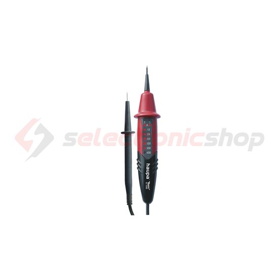 Feszültségvizsgáló 2P-ellenőrzés 6-400V LED-kijelzés elem-táp Haupa - 103800