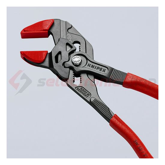 Fogó/csavarkulcs 250mm 8mm-pofaszél 52mm-max. laptáv 19-pozíciós KNIPEX - 8601250