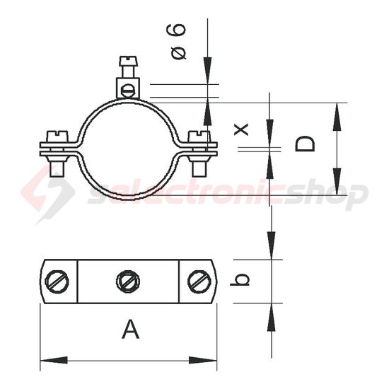 Földelő csőbilincs 1 1/2