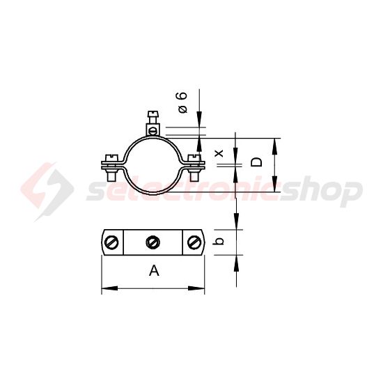 Földelő csőbilincs 1/4