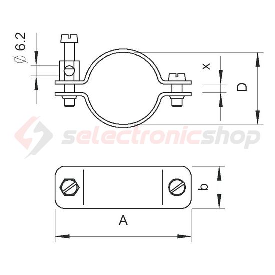 Földelő csőbilincs 3/4