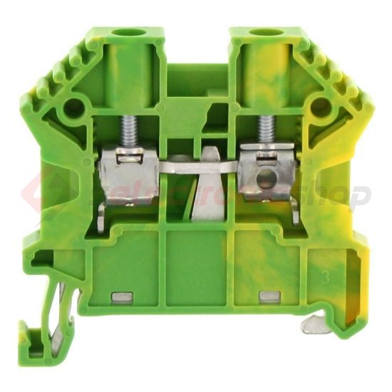 Földelő sorkapocs TS35 1-szintes 0,2-4mm2 zöld-sárga csavaros csavaros SSL 4/2A GNYE CONTA-CLIP - 17107.2