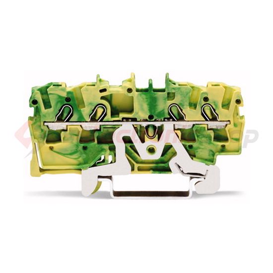 Földelő sorkapocs TS35 1-szintes 0.75-2.5mm2 zöld-sárga rugószorításos rugószorításos WAGO - 2002-1407