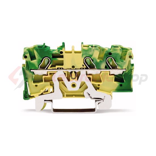 Földelő sorkapocs TS35 1-szintes 0.75-4mm2 zöld-sárga rugószorításos rugószorításos WAGO - 2004-1307