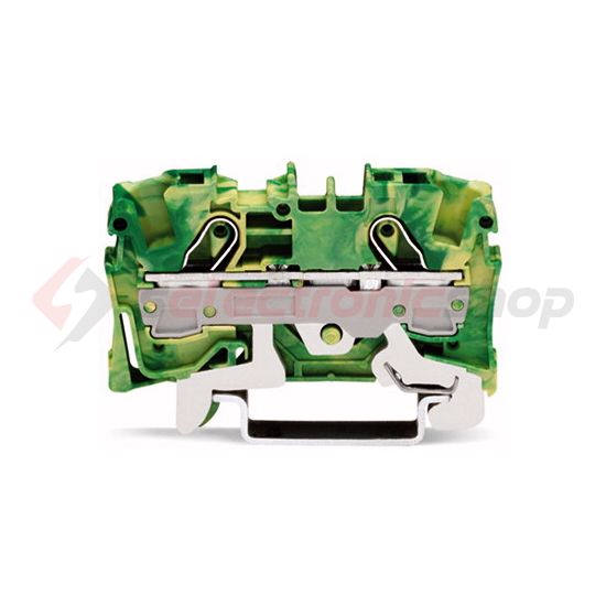 Földelő sorkapocs TS35 1-szintes 1.5-6mm2 zöld-sárga rugószorításos rugószorításos WAGO - 2006-1207