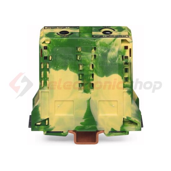 Földelő sorkapocs TS35 1-szintes 25-95mm2 zöld-sárga rugószorításos rugószorításos WAGO - 285-197