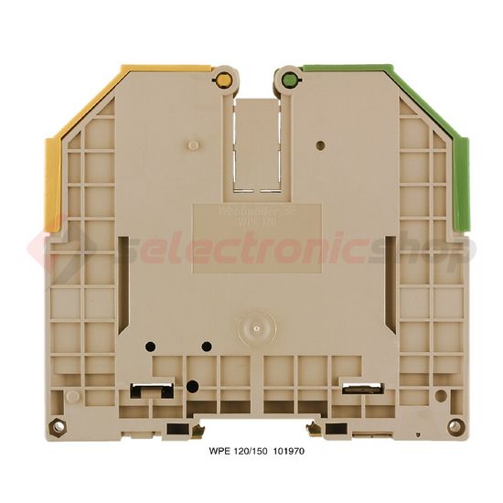 Földelő sorkapocs TS35 1-szintes 35-95mm2 zöld-sárga csavaros WPE 120/150 Weidmüller - 1019700000