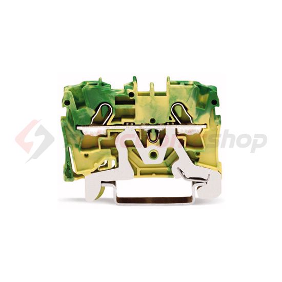 Földelő sorkapocs TS35 zöld/sárga rugószorításos rugószorításos DIN (kalap)sín 35mm WAGO - 2004-1207
