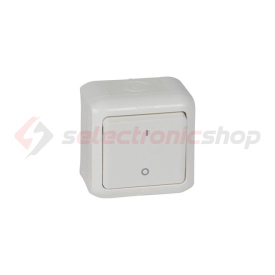 Forix 102 2P kapcsoló betét komplett házban fehér falonkívüli csavaros IP44 1- LEGRAND - 782366