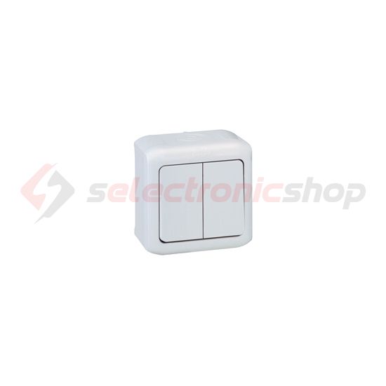 Forix 105 2x1P csillárkapcsoló betét komplett házban szürke falonkívüli csavaros IP44 2- LEGRAND - 782382