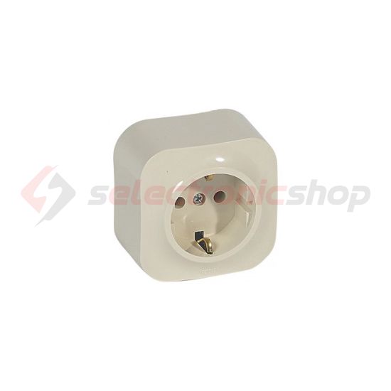 Forix 162 dugalj földelt komplett házban bézs IP20 falonkívüli csavaros LEGRAND - 782441