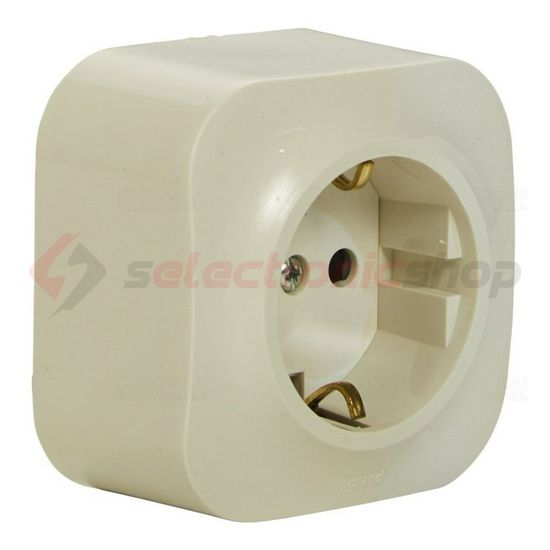 Forix 162 dugalj földelt komplett házban gyerekzárral bézs IP21 falonkívüli csavaros LEGRAND - 782450