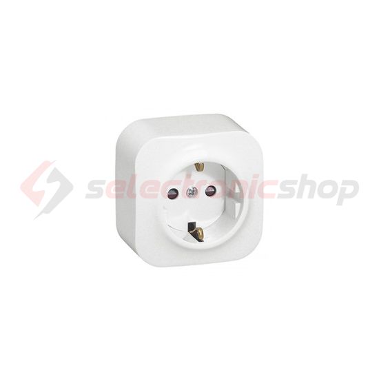 Forix 162 dugalj földelt komplett házban gyerekzárral fehér IP21 falonkívüli csavaros LEGRAND - 782420