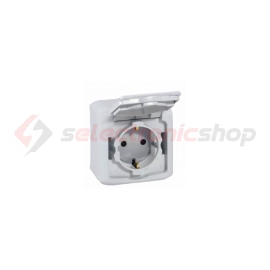 Forix 162 dugalj földelt komplett házban gyerekzárral szürke IP44 falonkívüli csavaros LEGRAND - 782393