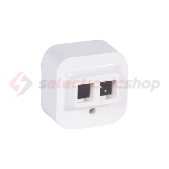 Forix falonkívüli doboz UTP dugaljhoz 2xRJ45 8(8) fehér csavaros LEGRAND - 782426