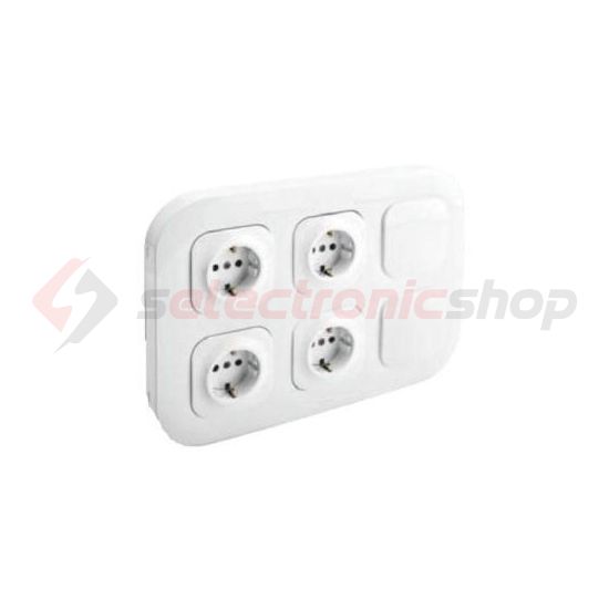 Forix kiemelődoboz sorolható 6-es vízszintes és függőleges fehér műanyag IP2X LEGRAND - 782496