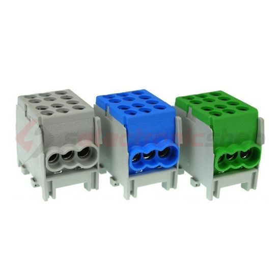 Fővezetéki leágazókapocs 130/100A Cu/Al csavaros szürke2x25+4x16mm2  HLAK 25-1/4 M2 Pollmann - 2080168