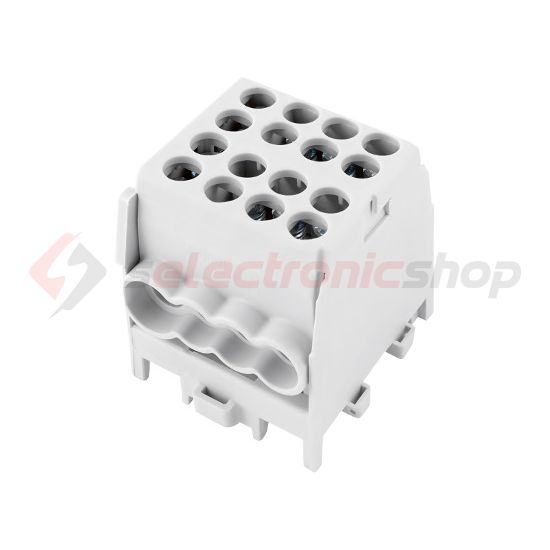 Fővezetéki leágazókapocs 130/100A Cu/Al csavaros szürke2x25+6x16mm2  HLAK 25-1/6 M2 Pollmann - 2080173