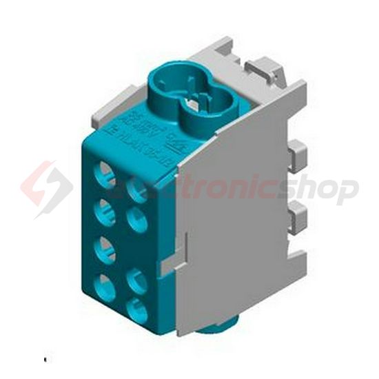 Fővezetéki leágazókapocs 150/125A Cu/Al csavaros kék 2x35+2x25mm2  HLAK 35 1/2 M2 Pollmann - 2080142