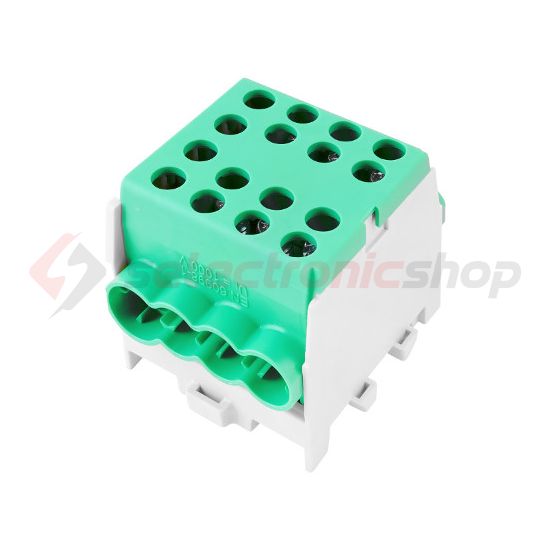 Fővezetéki leágazókapocs 150/125A Cu/Al csavaros zöld/sárga 2x35+6x25mm2  HLAK 35-1/6 M2 Pollmann - 2080185