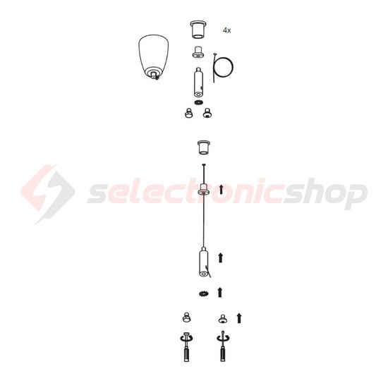 Függesztő univerzális 4-pontos acél ZHUNI4 MODUS