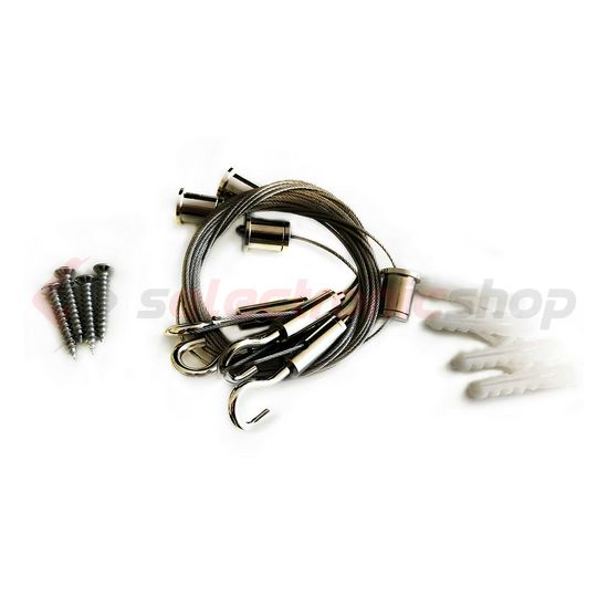 Függesztősodrony készlet LED panelhez (4bd) ezüst acél Premium Modee - MPL-DS600x600